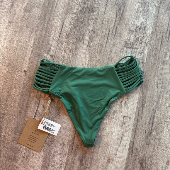 $68, Stone Cold Fox Simone Bikini Bottom, Green - Picture 2 of 7